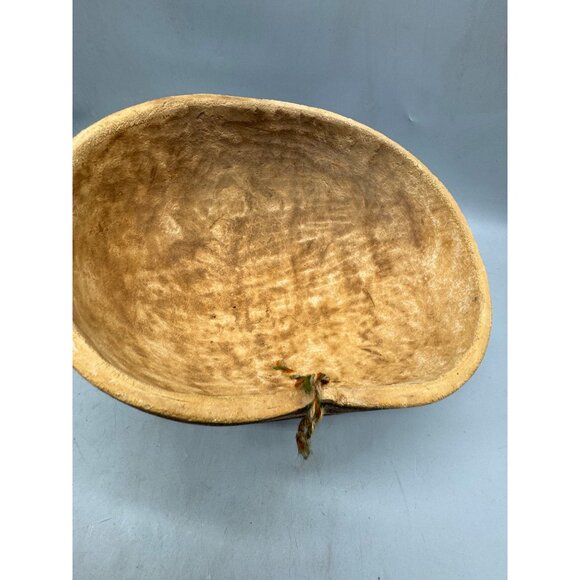 Handcrafted Gourd large Bowl With Intricate Black Geometric Designs 12x10" READ - Picture 4 of 12